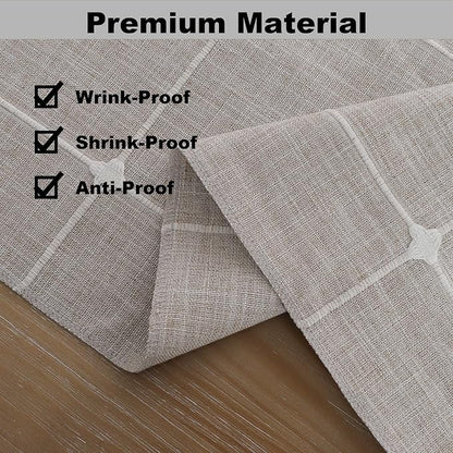 Gernaice Boho Table Runner, Modern Plaid Cotton Linen Farmhouse Table Runners - Image 4