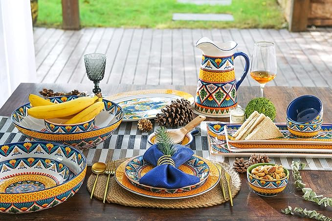 Bico Havana Salad Plates Set of 4, 8.75 Inch Ceramic Dessert Plates - Image 5