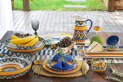 Bico Havana Cereal Bowls Set of 4, 26 oz Deep Ceramic Soup Bowls - Image 4