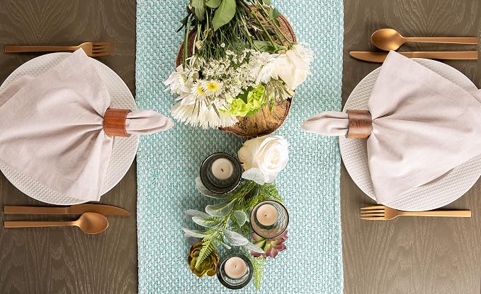 DII Woven Basics Collection 100% Cotton Knit Table Runner - Image 6
