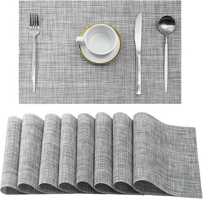 Leetaltree Linen Grey Placemats Set of 8 by Leetaltree-ArtatEveryTable