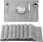 Leetaltree Linen Grey Placemats Set of 8 by Leetaltree-ArtatEveryTable