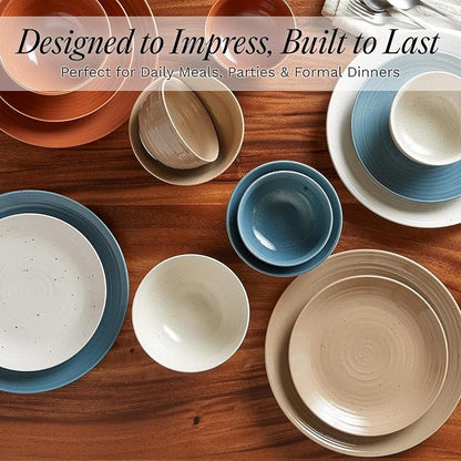Sango Siterra Painter's Palette 16-Piece Stoneware Dinnerware Set - Image 7