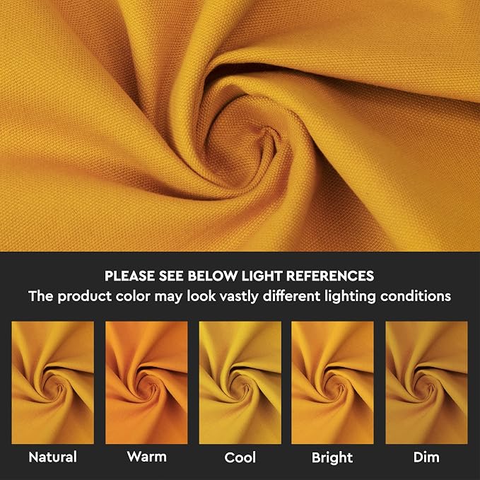 Encasa XO Table Runner 13"x72" Long | Cotton Canvas Fabric | Mango Solid Color - Image 3