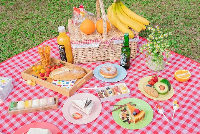 60PCS Colorful Disposable Plastic Plates, Heavy Duty Plates - Image 7