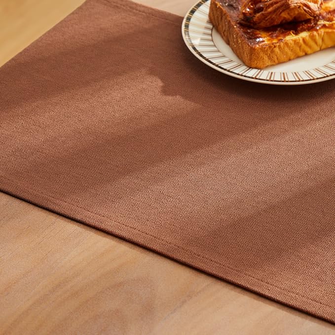 Rustic Cotton Linen Table Runner, 13x108 Inches Terracota | Farmhouse Style - Image 6