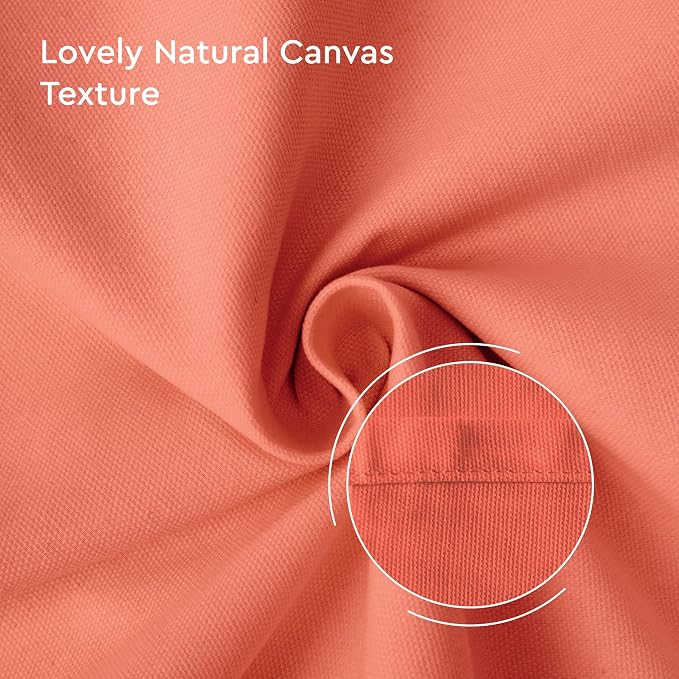Encasa XO Table Runner, Cotton Canvas Dining Runner 13"x36" | Coral, 180 GSM - Image 6