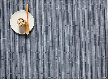 Chilewich Bamboo Placemats Set of 4 - Woven Rectangle Placemats - Reusable, Stain-Resistant, Indoor/Outdoor Tabletop Protection - 19" x 14" - Rain