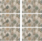 Boho Green Leaves Placemats Set of 6, Seasonal Summer Plastic Linen Washable for Christmas, Thanksgiving, Party, and Dining, Decorative Table Mats for 4-6 Person Table