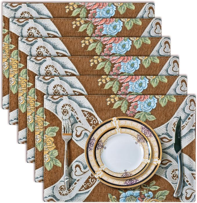 Extra Luxury Dinner Placemats Set of 6, by NYSMXF