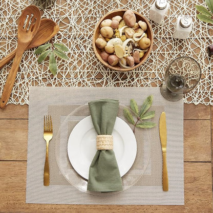 DII PVC Tabletop Collection Woven Indoor/Outdoor, Placemat Set, 6 Piece - Image 4