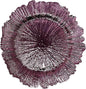 allgala 13-Inch 6-Pack Heavy Quality Plastic Round Charger Plates-Reef Purple-HD80338