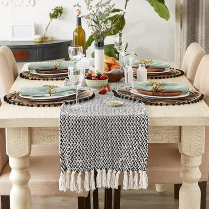 DII Woven Basics Collection 100% Cotton Knit Table Runner - Image 6