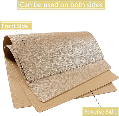 Set of 8 Faux Leather Placemats, PU Table Mats, Waterproof, Stain Resistant, Heat Resistant, Easy to Clean for Kitchen Dining Table,Conference Table