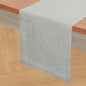 Solino Home 100% Pure Linen Table Runner Chambray Grey, Athena 14 x 120 in | by SolinoHome