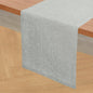 Solino Home Linen Table Runner 90 Inches Long - Athena, 100% Pure Linen Chambray Grey Table Runner 14 x 90 Inch for Dining