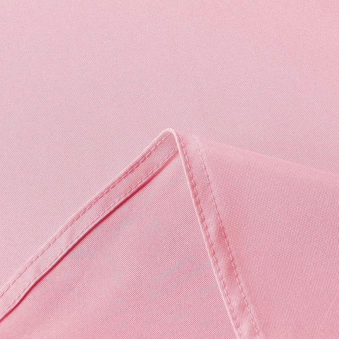 sancua Rectangle Tablecloth - 90 x 132 Inch - Stain and Wrinkle Resistant Washable Polyester Table Cloth, Decorative Fabric Table Cover for Dining Tables, Buffet Parties and Camping, Pink