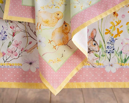 Maison d' Hermine Cloth Napkins Set of 4 100% Cotton Everyday Reusable Square Napkins Cloth Washable Dinner Party Wedding Restaurant Valentines Day Decorations Spring/Summer (Easter Zest, 20" x 20")