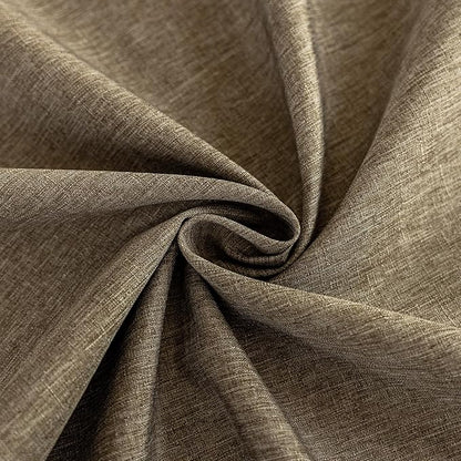 Faux Linen Fabric Rectangle Table Cloth Textured Water Resistant & Washable Rectangular Tablecloth Anti-Scratch for Dining Kitchen Party54 x 72 Inch Mocha