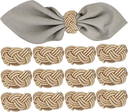 Napkin Rings Set of 12 for Dinner Parties, Weddings Receptions, Family by ALPHALivingHOME