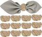 Napkin Rings Set of 12 for Dinner Parties, Weddings Receptions, Family by ALPHALivingHOME