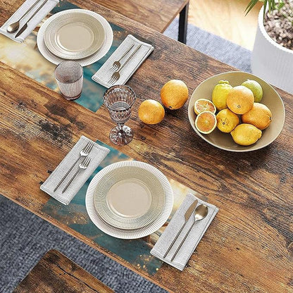 Placemats, Sunrise Starfish Beach Placemats 12x18 Inch Waterproof Non-Slip Washable Table Mats for Kitchen Dining Party Table Decor,Set of 6