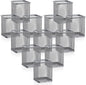 Segarty Pen Cup Holder, 12 Pack Square Silver Pen Holder by Segarty