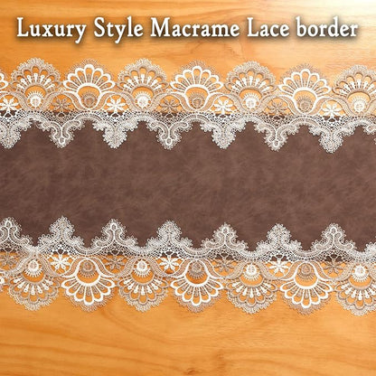 Lace Table Runner, Waterproof Oil-Proof PU Leather Table Runner - Image 3