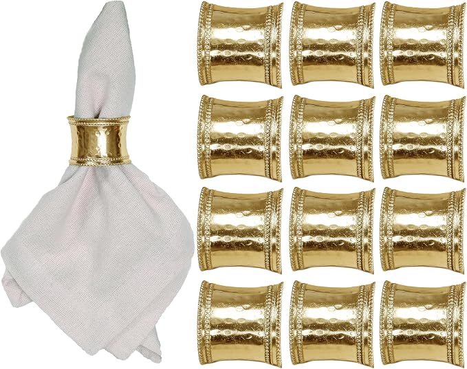 Metal Napkin Rings Set of 12 Iron Napkin Ring Holders by ALPHALivingHOME