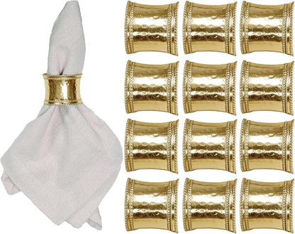 Metal Napkin Rings Set of 12 Iron Napkin Ring Holders by ALPHALivingHOME