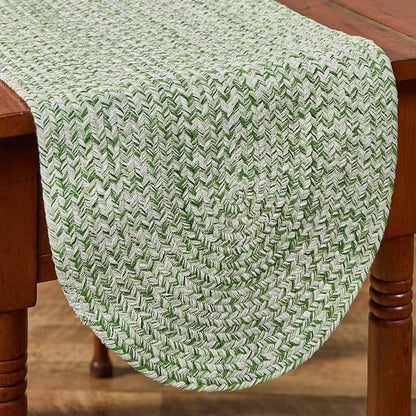 Park Designs Spice Bin Table Runner 15" x 54", Mint Braided | Cotton | Braided by ParkDesigns