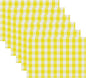 Urban VillaPlacemats for Dining Table 100% Cotton Placemats 14''x20'' Over Sized Tablemats Set of 6 Placemats Yellow/White Buffalo Check Tablemats for Family Dinners Wedding PartiesPlacemats