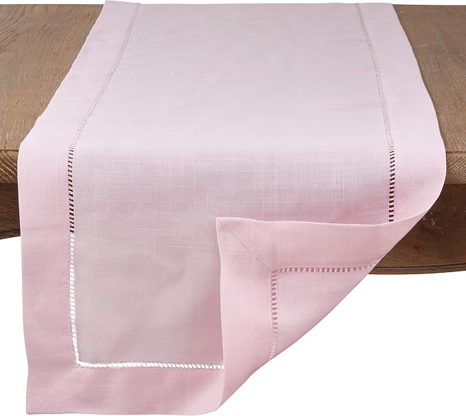 SARO LIFESTYLE Hemstitched Border Table Runner - Image 2