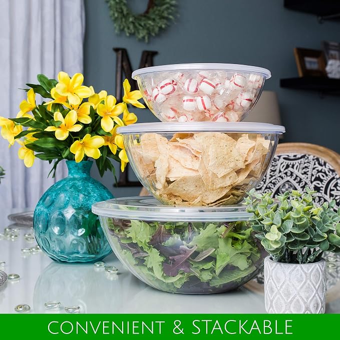 2 Swts Disposable Round Crystal Clear Serving Bowls - Image 3