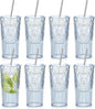 8 Set 20oz Vintage Plastic Tumbler by Unknown