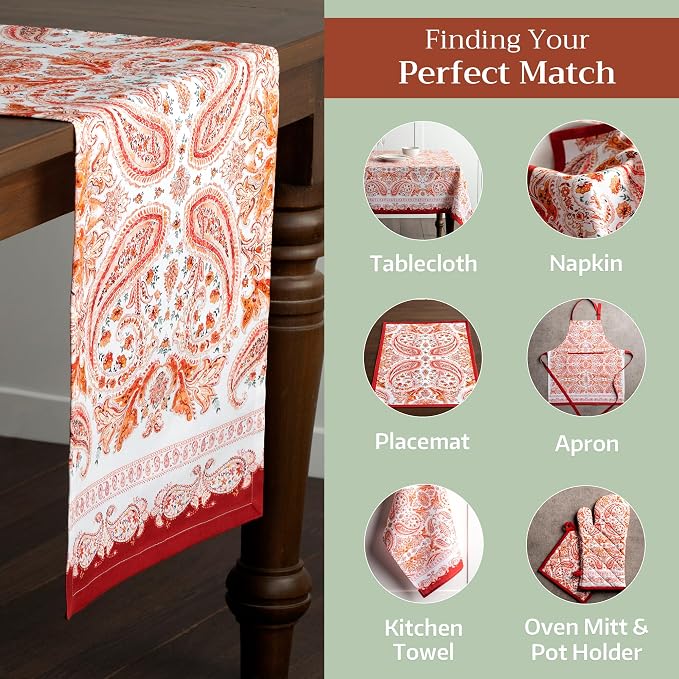 Maison d' Hermine Table Runner 100% Cotton 14.50" x 72" | Table Runners 72 - Image 5