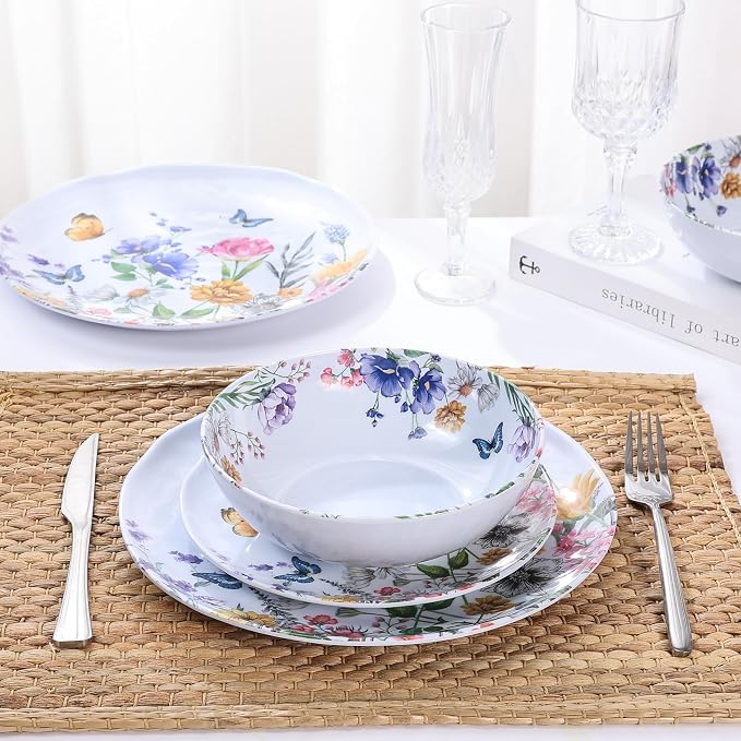 12 Piece Melamine Dinnerware Sets - Image 6