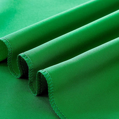 2-Pack Round 90-inch Forest Green Table Cloths, Solid Stain and Wrinkle Resistant Circular Tablecloth, Premium Plain Weave Polyester Fabric Table Linen Covers for Hotel, Banquet