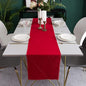 Christmas Table Runner with Fringe- 14x72 Inch Red, 100% Pure Linen Christmas by LinksloveHome
