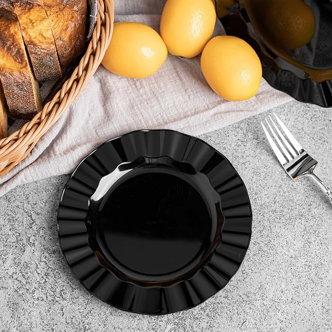 72 Pack Black Plastic Plates, Thanksgiving - Image 3
