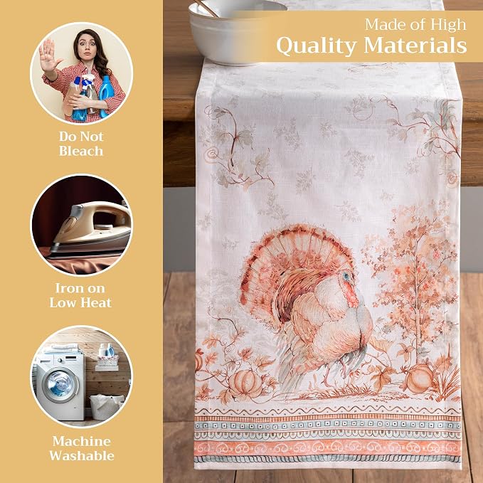 Maison d' Hermine Table Runner 100% Cotton 14.50" x 72" | Table Runners 72 - Image 3
