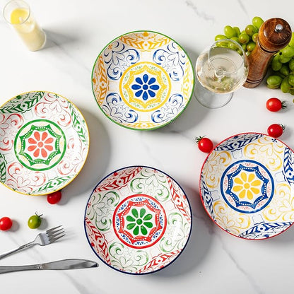 LEHAHA Pasta Bowls Set of 4, 8.25 inch Ceramic Serving Bowls - Image 2