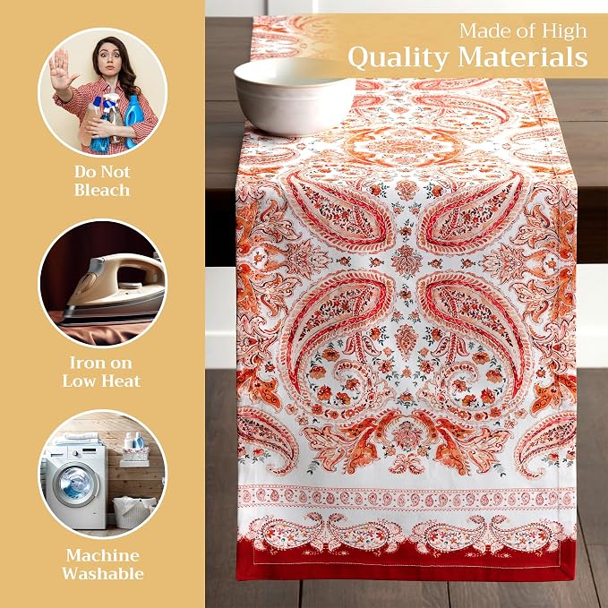 Maison d' Hermine Table Runner 100% Cotton 14.50" x 72" | Table Runners 72 - Image 3