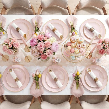 KIRE 350 PCS Pink Disposable Plates - Image 3