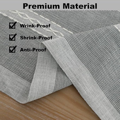 Gernaice Boho Table Runner, Rustic Cotton Linen Farmhouse Table Runners - Image 4