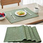 Dining Table Placemats with Decorative Stitched Edge Textured Cotton Kitchen by OveeshaHomeDecor