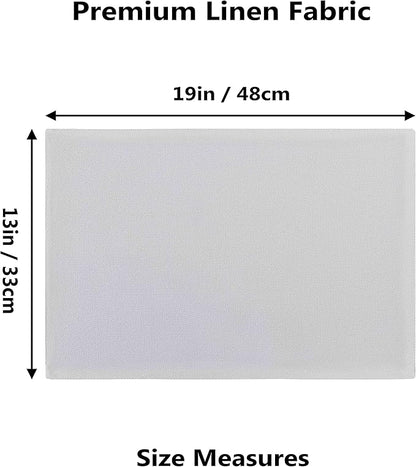 Home Brilliant White Placemats Set of 6 Heat Resistant Dining Table Place Mats for Kitchen Table for Wedding Party Holiday, Pure White