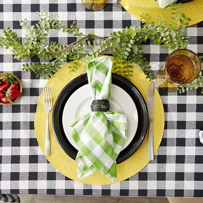 DII Checkered Tabletop Collection 100% Cotton, Machine Washable, Napkin Set - Image 5