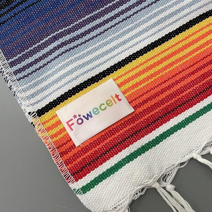 Fowecelt Mexican Serape Table Runner 14 x 84 Inch - Image 3