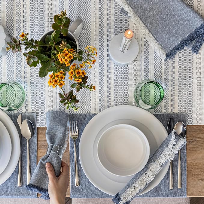 Over&Back 18x90 Reversible Striped Table Runner - Image 7